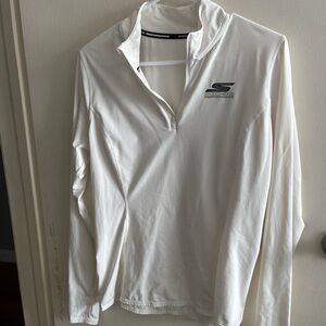 Skechers White Quarter Zip Pullover